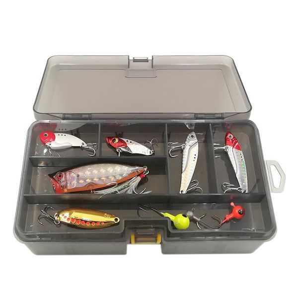 

double-layer multifunctional fishing box carp hook plastic storage supplies accessories bait