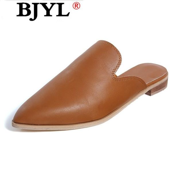 

summer fashion women slipper pu leather low heel platform ladies shoes slip on pointed toe slides party sandal zapatos mujer slippers, Black