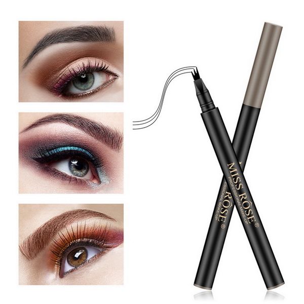 Miss Rose Matita per sopracciglia automatica Waterpoof 6 Style Waterproof Sweatproof Makeup Professional Eye Brow Tattoo Pen