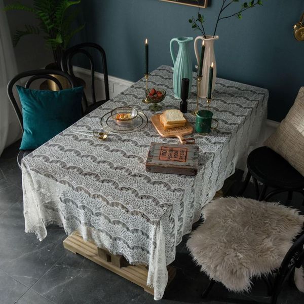 

table cloth american countryside lace tablecloth hollow decoration cover tea eyelash coffee shop deskcloth christmas