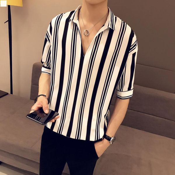 

white designers mens polo shirt simplicity vintage clothes fashion button up cotton men clothing short sleeve crop camisas de hombre men&#03, White;black