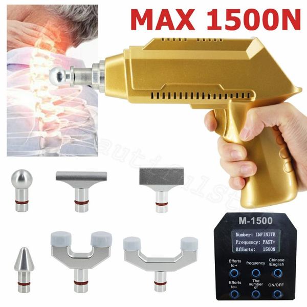 

electric massagers chiropractic adjusting tool spine correction gun 6 heads 1500n adjustable intensity therapy spinal activator massager