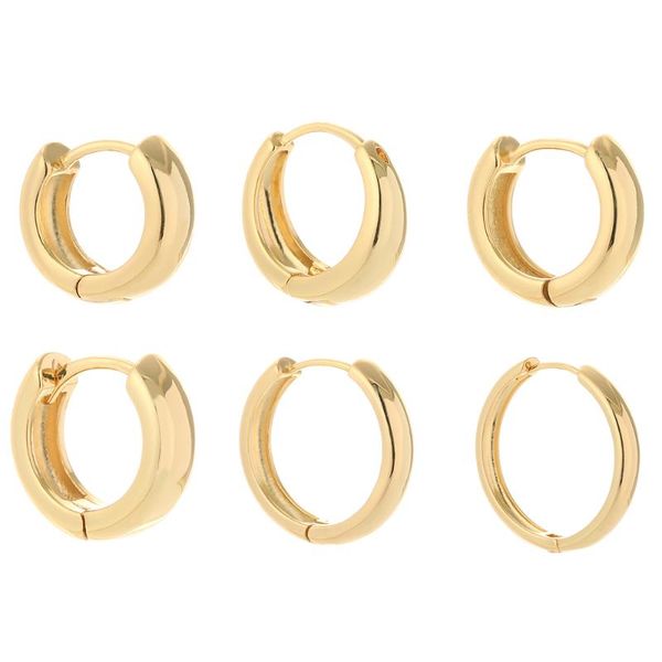 

hoop & huggie round piercing earrings for women circle dangle cartilage ear rings female jewelry korean fashion 2021, Golden;silver