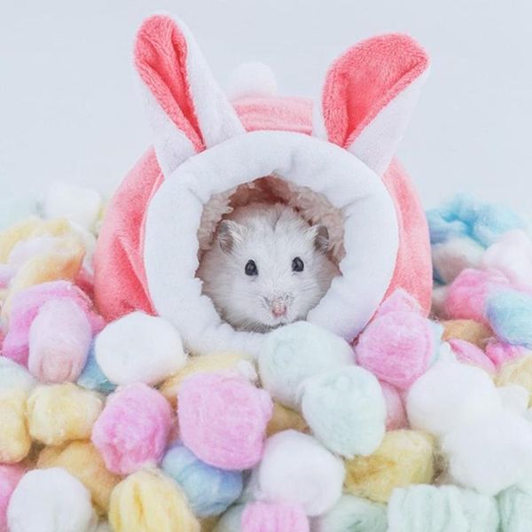 

hamster cotton house pet bed small animal nest winter warm for rodent/guinea pig/rat/hedgehog accessories supplies