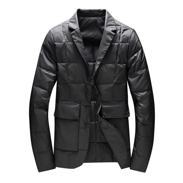 

downs style japanese and korean 90% white duck jacket men, Black