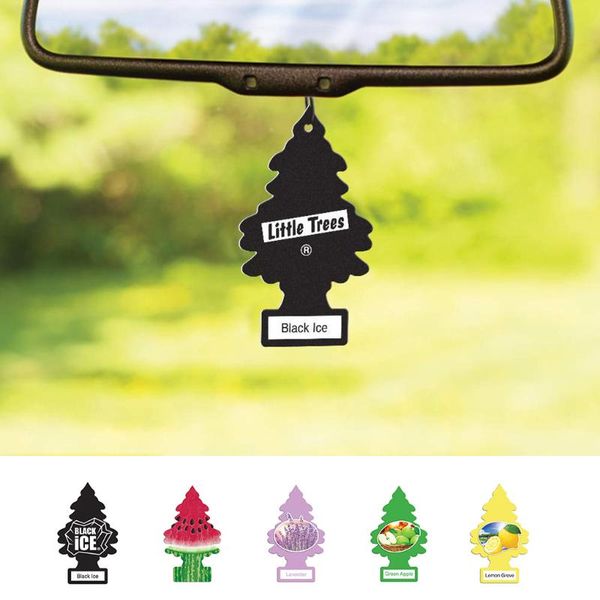 

car air freshener rear view mirror tree shaped black ice interior decoration accessories package