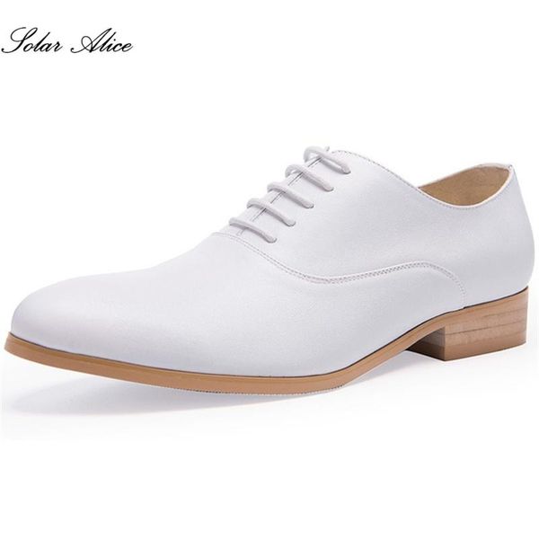 

spring/summer 2021 men's first layer cowhide leather shoes business formal wear casual pointed white dress, Black