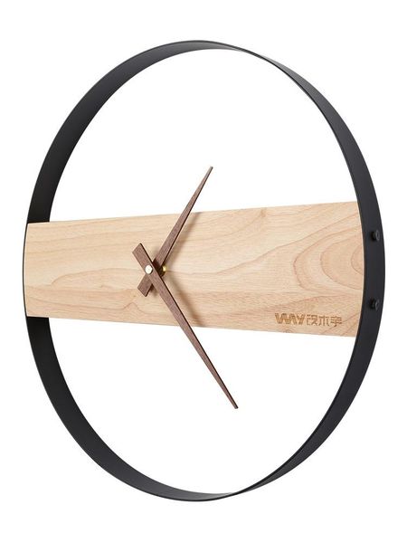 

wall clocks nordic silent clock modern design digital minimalist simple wood creative living room wandklok home decor ad50wc