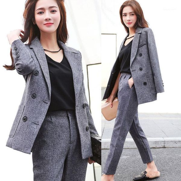 

women's suits & blazers women pant small suit female fashion casual spring suit+ trousers two-piece, White;black