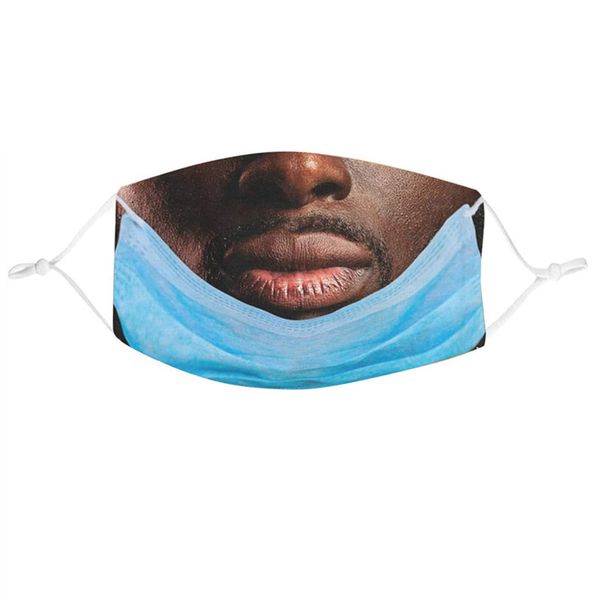 

laugh mouth cover mask cotton funny anti dust covering decorative mouth-muffle washable reusable face covers party masquerade genie costume