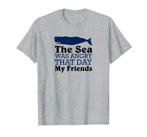 

the sea was angry that day my friends funny marine biologist t-shirt, White;black