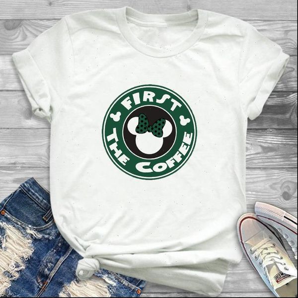 

fashion cute tshirts casual cartoon womens ear print tee loose graphic, White