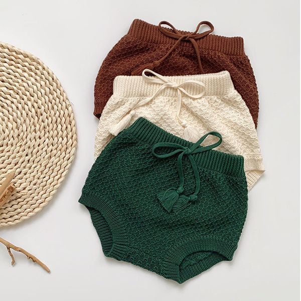 

spring children shorts kids boys girls for baby boy pants autumn knit clothing 210429, Black