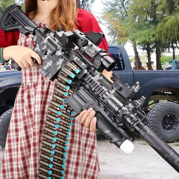 

4511m416 hand self-contained soft bullet electric continuous firing children's toy gun simulation chicken eating equipment assault grab