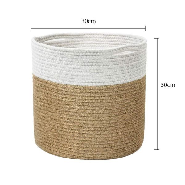 

rope storage basket straw woven bathroom cotton flower pot baskets