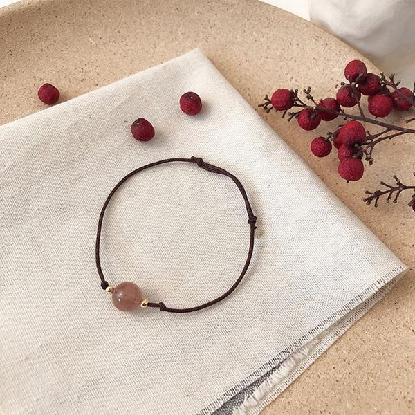 

natural stone crystal bracelet for women vintage fashion boho jewelry accessories simple rope weaving cute statement bracelets charm, Golden;silver