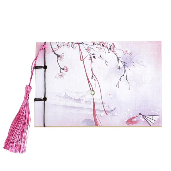 

notepads vintage scenery sketching notebooks retro kraft paper books cute kawaii book for painting drawing stationery school supplies, Purple;pink