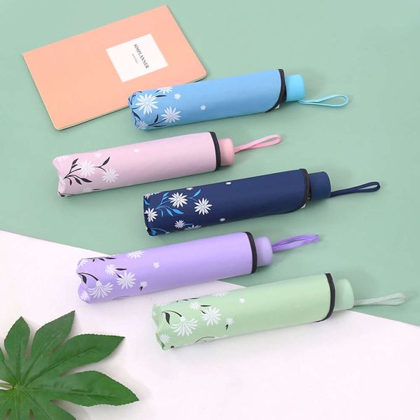 

fresh sun umbrella ny and rainy male female protection uv folding student