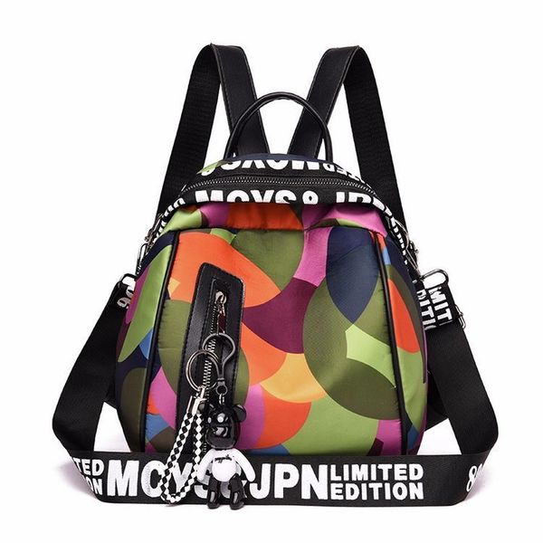 

backpack ribbon shell multi functional one shoulder double women's bag