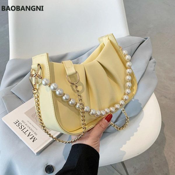 

evening bags fashion pearl design pu leather small shoulder for women summer chain underarm handbags female travel crossbody bag