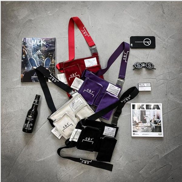 

canvas shoulder bag small chest personality tactical bags hip-hop phone purse waist