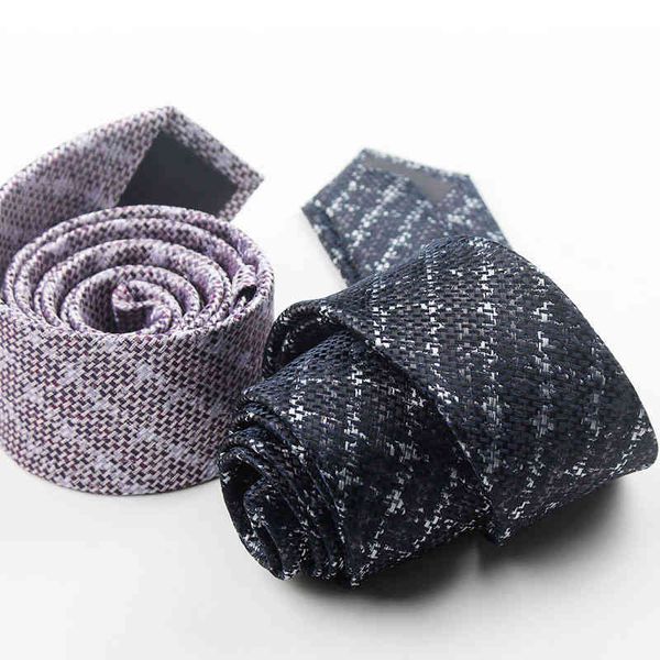 Cravatta Scarpa Corbata Casual British Dress Tie Tiefori a scacchi Coreano Stretto Abbigliamento da 6 cm Accessori abbigliamento