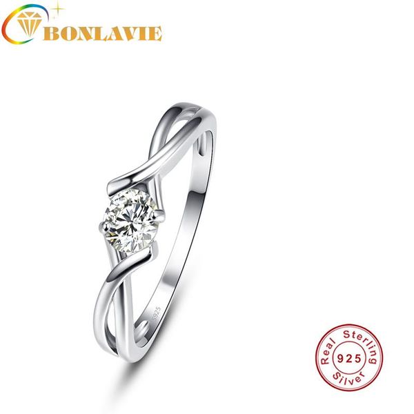 

wedding rings bonlavie classic luxury female finger ring for elegant women engagement jewelry gift, Slivery;golden
