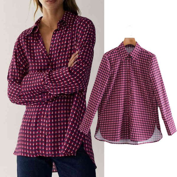 

women's blouses & shirts new fashion women geometric patterns chiffon shirt turn-down collar long sleeve chiffon shirt casual loos 7z6w, White