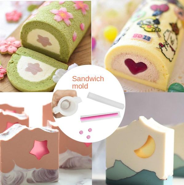 

baking moulds cake diy mold christmas tree dolphin moon love round silicone tube roll sandwich various styles
