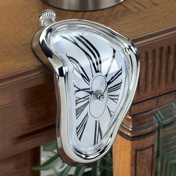 

wall clocks flow desktwisted clock-gold melting clock watch time (without battery)