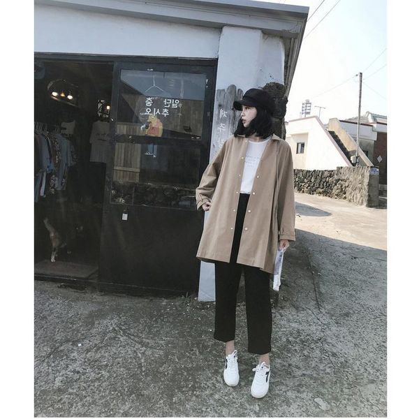 

women's pants & capris casual ankle length black trousers loose pleated front-rise harem office lady plus size, Black;white
