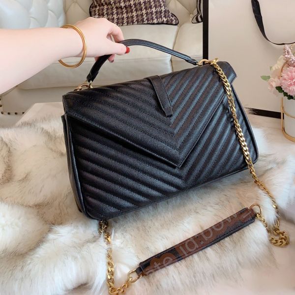 

2021 messenger chain bags ss famous designer women shoulder fashion hasp big size luxurys synthetic leather designers wallets lady totes pur, Red;black