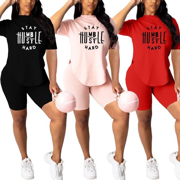 Damen-Trainingsanzüge, große Größe, 2-teilige Sets, Damen-Outfits, modisches Damen-Top und Shorts, zwei Sets, lässige Sommerkleidung mit Buchstabendruck