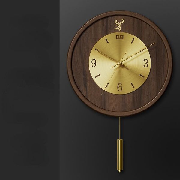

wall clocks luxury 12 inch silent round clock wooden large modern design orologio da parete home decor