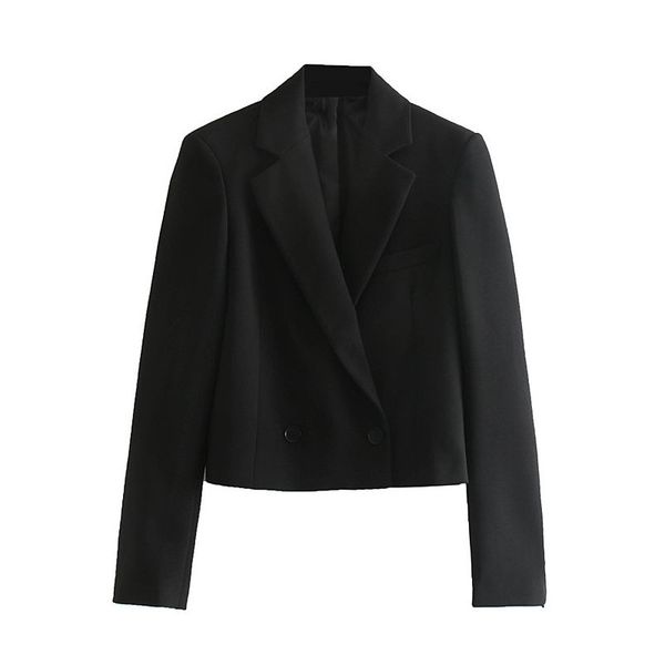 Vintage Herbst Winter Frauen Hosenanzug schwarz Kerb Blazer Jacke Büro Tragen Anzüge Weibliche Sets 210430