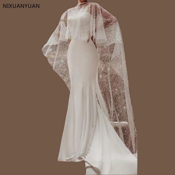 

wraps & jackets white black wedding cape bling bridal long cloaks plus
