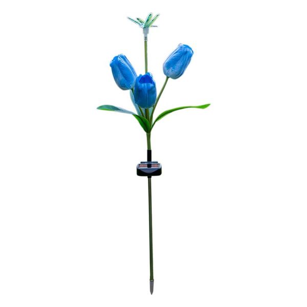 

solar lights multi-color tulip shaped flower garden decorative yard lawn waterproof landscape lamp lamps