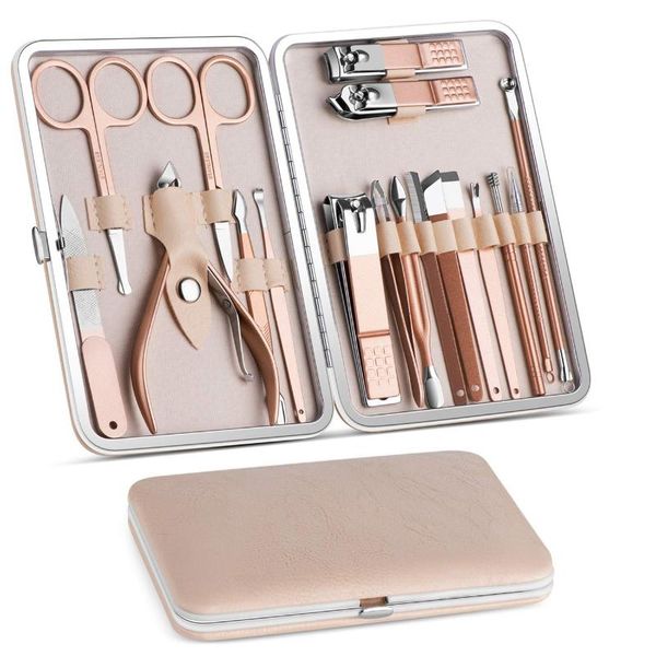 

fashion rose gold manicure set packing boxes