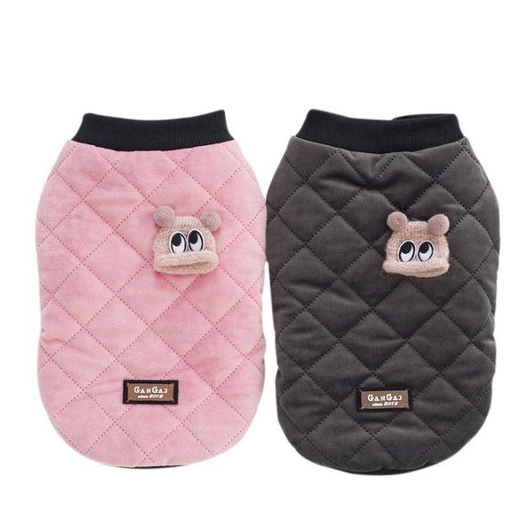 

dog apparel hw warm pet dogs clothes with animal decor jacket rhombus plaid coats for small medium autumn and winter cloth supplie