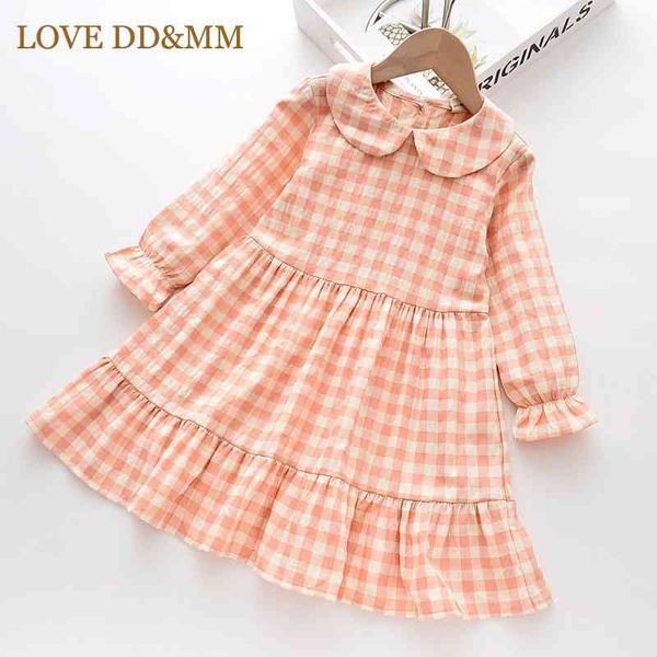 

love dd&mm girls dresses girls clothes plaid long sleeve princess dress kids clothing baby birthday costumes 210715, Red;yellow