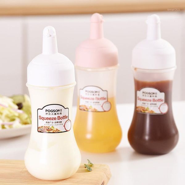 

storage bottles & jars 350ml plastic squeeze sauce bottle household ketchup salad honey jam juice pointed