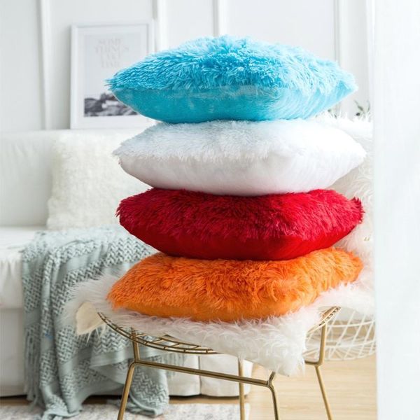 

cushion/decorative pillow plush pillowcase comfortable soft cushion office living room bedroom sea lion velvet square sofa waist throw cover
