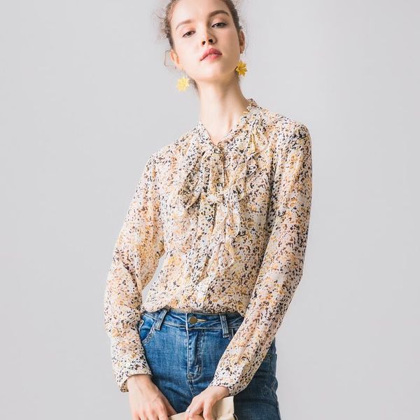 

women's blouses & shirts summer natural silk plus size 100% mulberry women loose long sleeve blouse  l xl, White