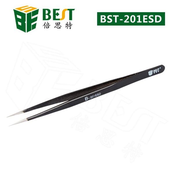 

bst-201esd 204bsd professional stainless steel straight esd pointed anti-magnetic tweezers cell phone repairing tools