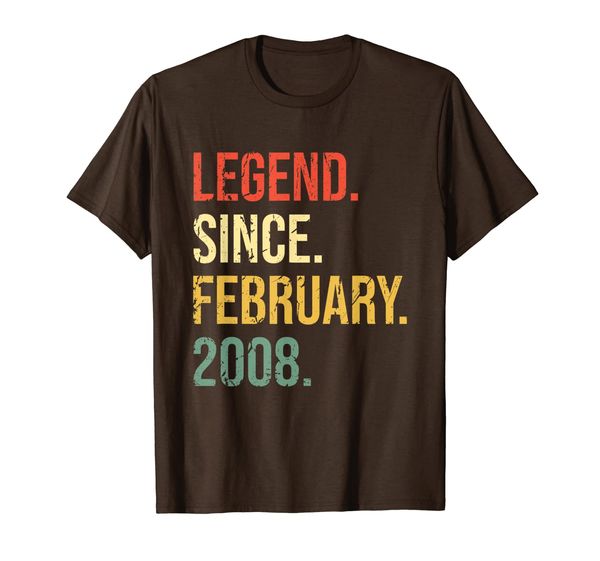 

Vintage 12 Years Old Gift Shirt - Legend Since February 2008 T-Shirt, Mainly pictures