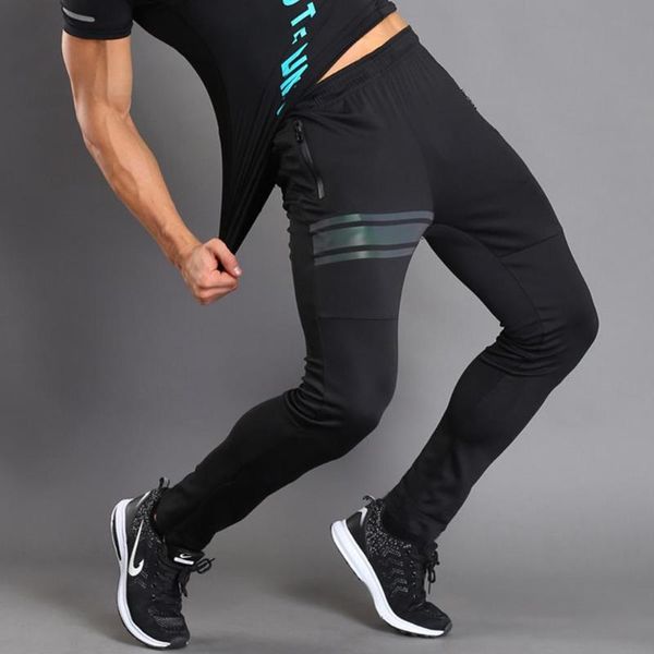 Pantalones de hombre Casual Pierna recta Transpirable Estiramiento Deportes Fitness Gimnasio Entrenamiento Negro Delgado
