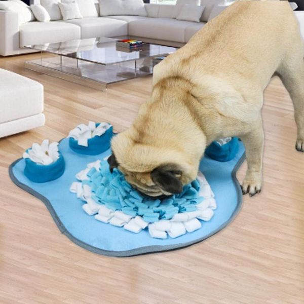 

sniffing blanket bone design choking-proof flannel dog training snuffle mat for puppy supplies kennels & pens