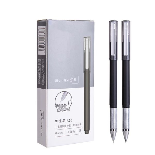 

gel pens 0.5mm pen send refill business office abs signing bold carbon black write student signature set
