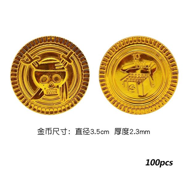 

pirate treasure chest face value halloween party decorations electroplating pirate gold toy game coins
