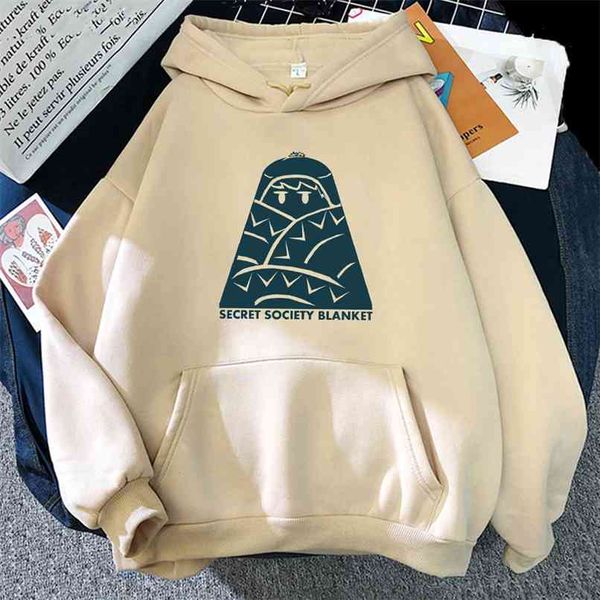 Kawaii Hoodie Bevaribed аниме Юру Сложил Толстовка вернувшихся Лагерь Винтаж Harajuku Streetwear Женщины Весна и Осенний Унисекс Цвета12 210813